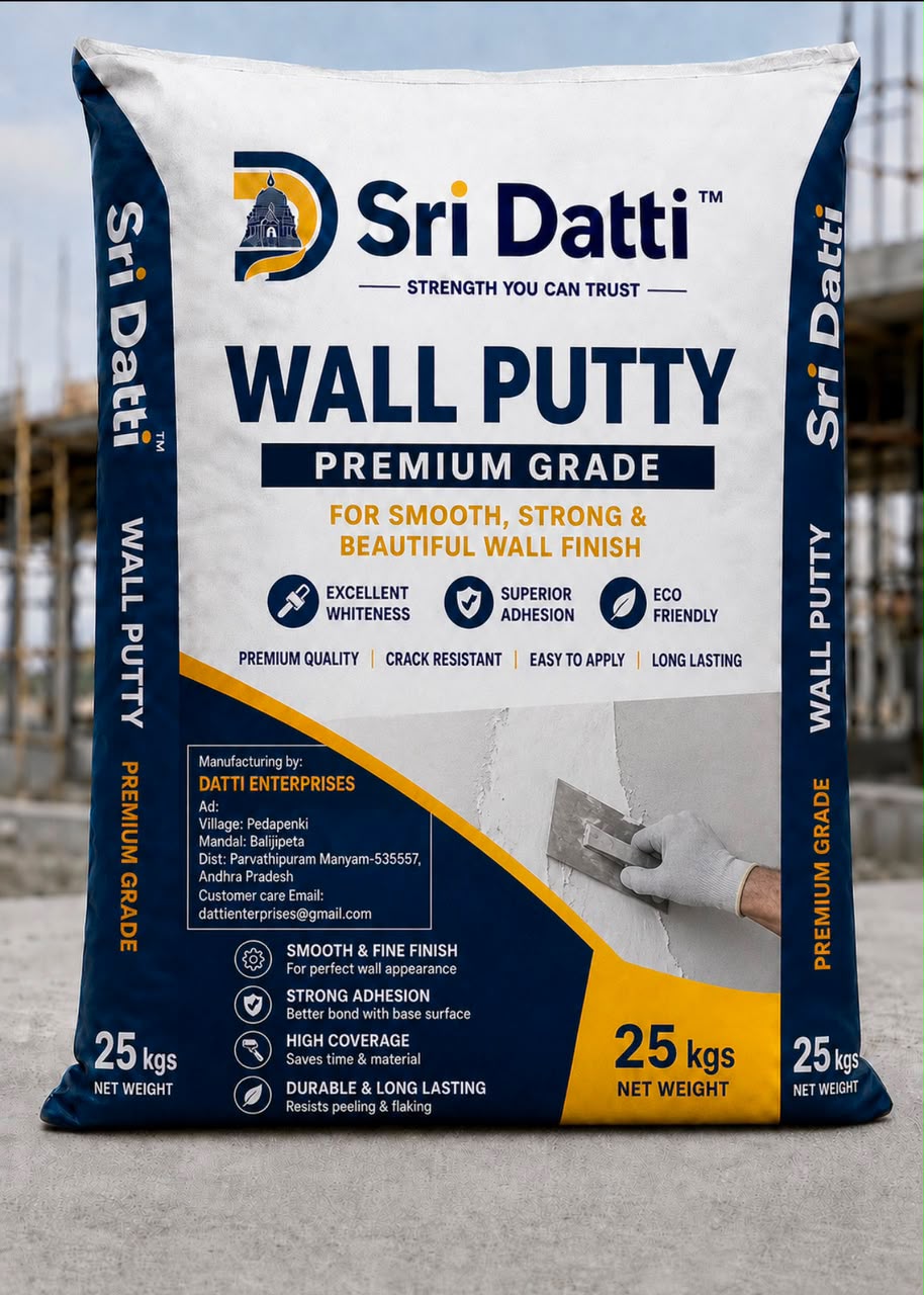 Sri Datti Wall Putty 25kg premium grade bag